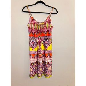 Anthropologie Dress w/ Gold Chain Straps + Collar